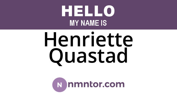 Henriette Quastad