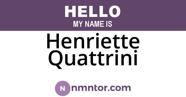 Henriette Quattrini