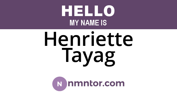 Henriette Tayag