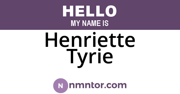Henriette Tyrie