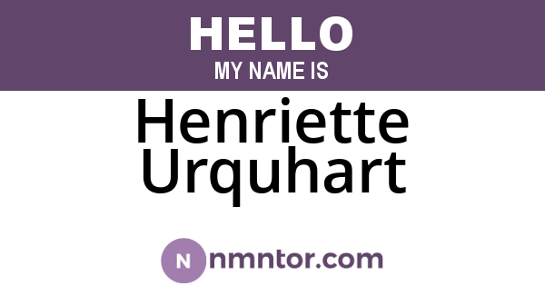 Henriette Urquhart