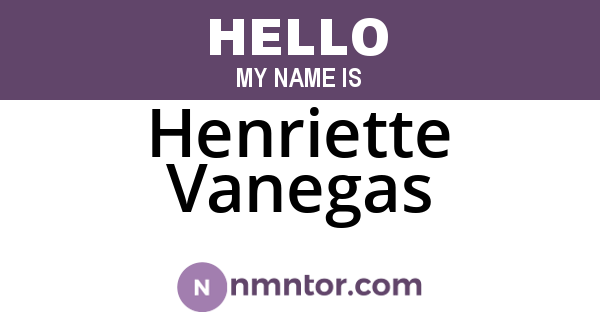 Henriette Vanegas