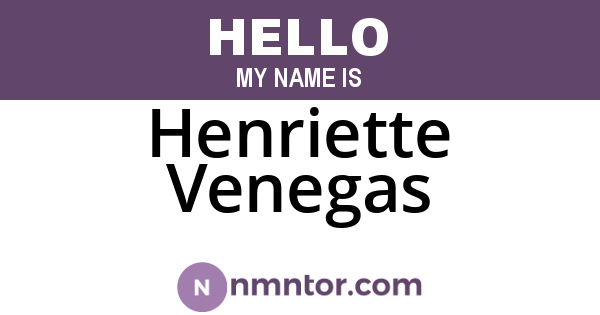 Henriette Venegas