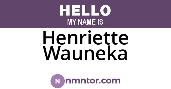 Henriette Wauneka