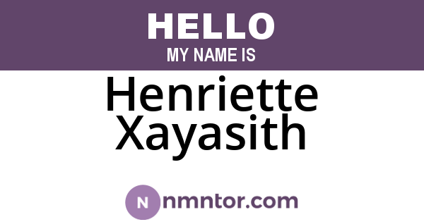 Henriette Xayasith