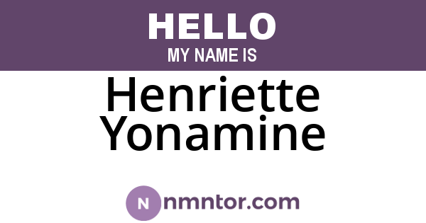 Henriette Yonamine