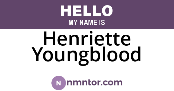 Henriette Youngblood