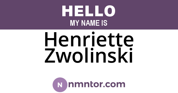 Henriette Zwolinski