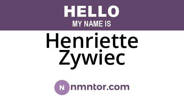 Henriette Zywiec