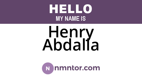Henry Abdalla