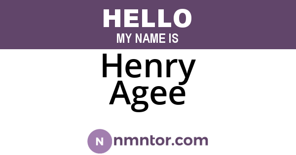 Henry Agee