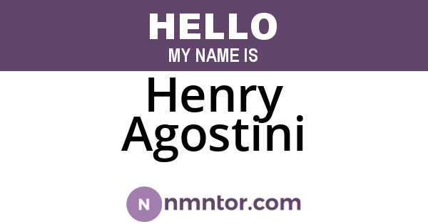Henry Agostini