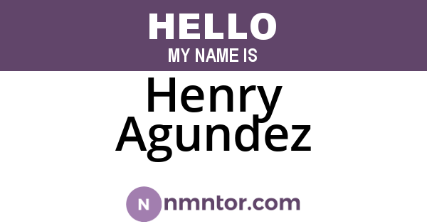 Henry Agundez