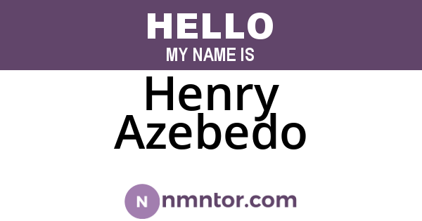 Henry Azebedo