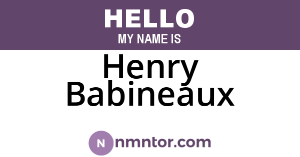 Henry Babineaux