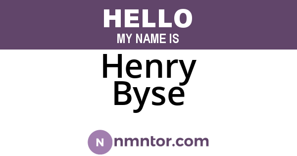 Henry Byse