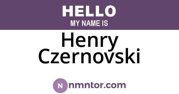 Henry Czernovski