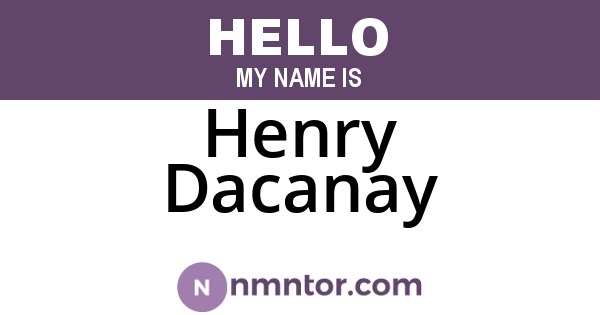 Henry Dacanay