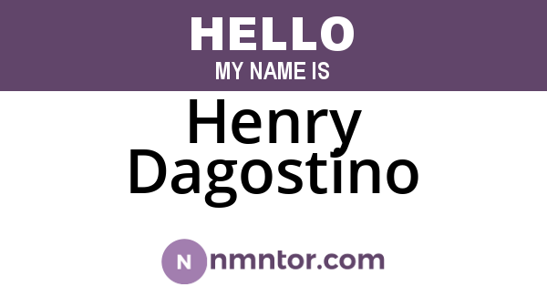 Henry Dagostino