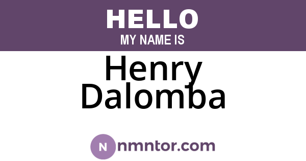 Henry Dalomba