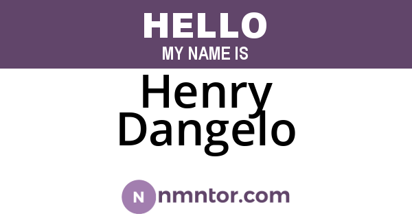 Henry Dangelo