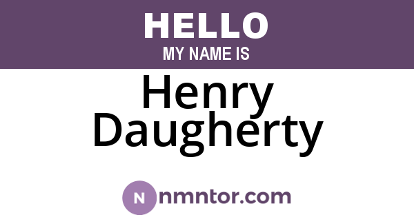 Henry Daugherty