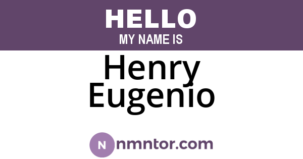 Henry Eugenio