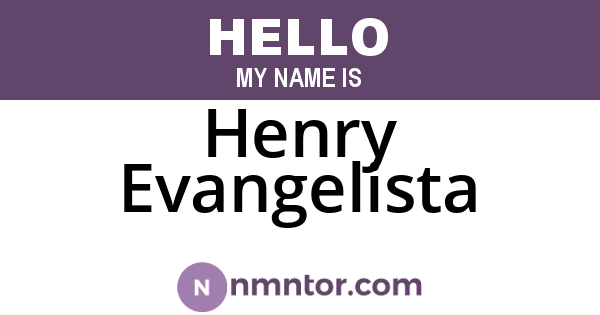 Henry Evangelista