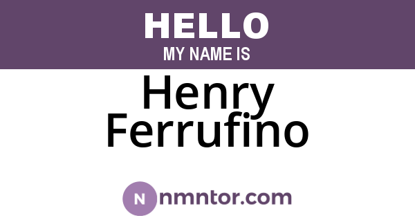 Henry Ferrufino