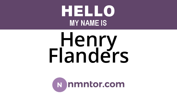 Henry Flanders