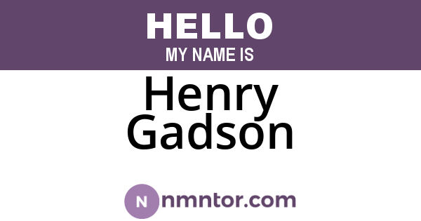 Henry Gadson