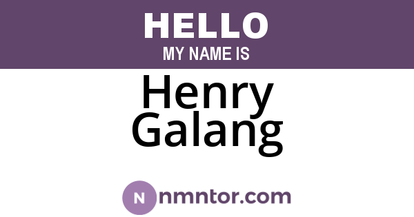 Henry Galang