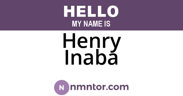 Henry Inaba