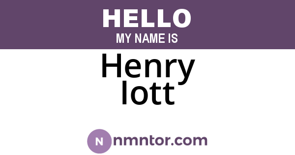 Henry Iott
