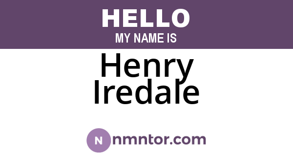 Henry Iredale