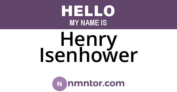 Henry Isenhower