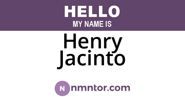 Henry Jacinto