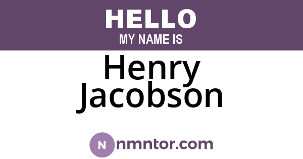 Henry Jacobson
