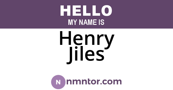 Henry Jiles