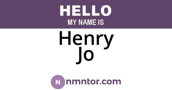 Henry Jo