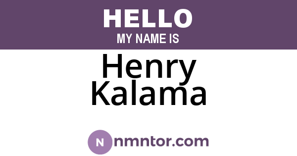 Henry Kalama
