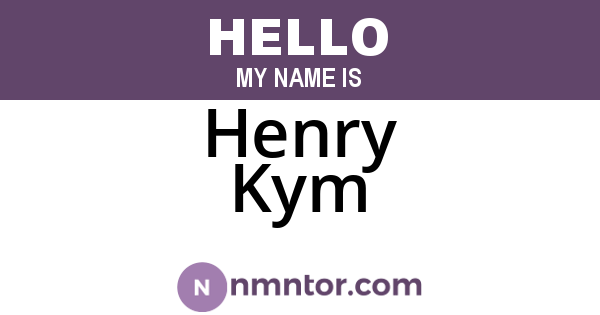 Henry Kym