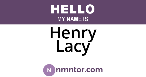 Henry Lacy