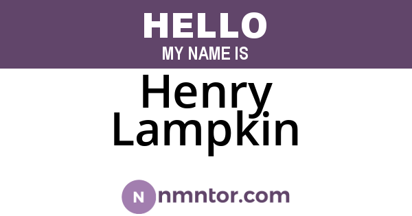 Henry Lampkin
