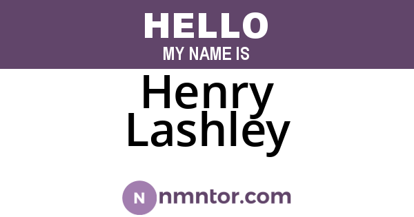 Henry Lashley