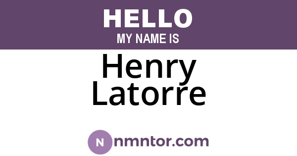 Henry Latorre