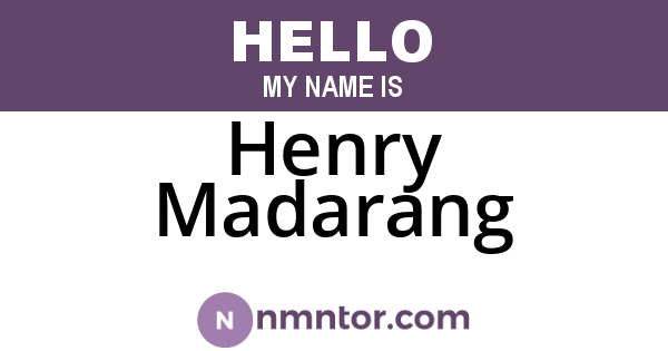 Henry Madarang