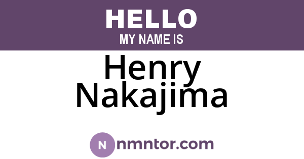Henry Nakajima
