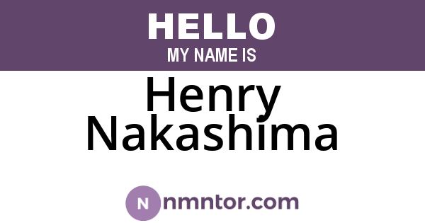 Henry Nakashima