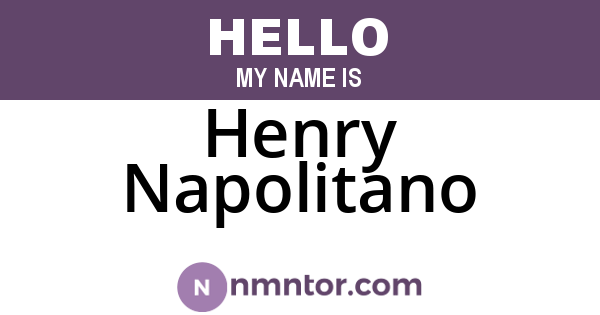 Henry Napolitano